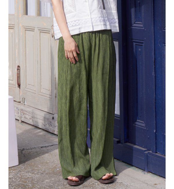 Lbc with Life「エアプリーツワイドイージーパンツ」|その他|オリブグリン