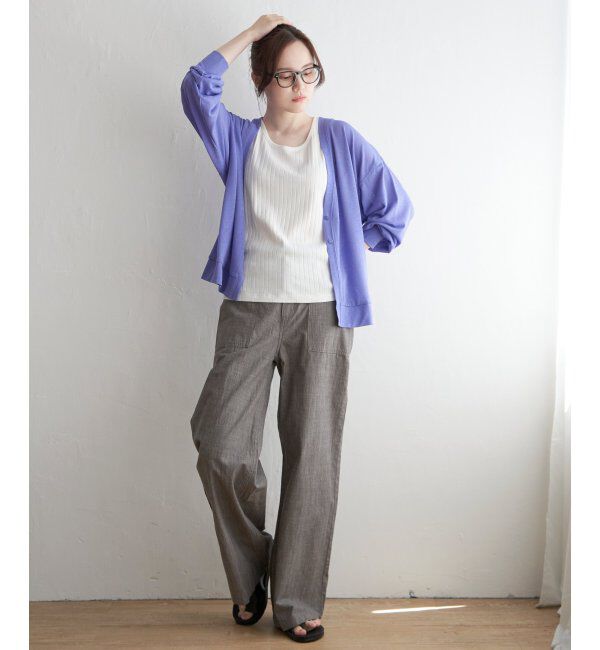 Lbc with Life「接触冷感シアーカーディガン」|カーディガン|