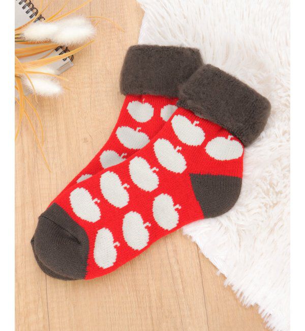 Lbc with Life「裏起毛 ソックスアップル」|その他|レッド