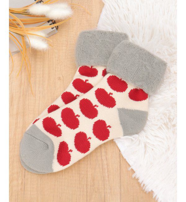 Lbc with Life「裏起毛 ソックスアップル」|その他|アイボリー