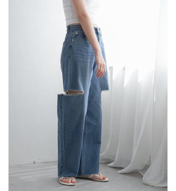 VENCE share style「ダメージデニム」|デニム|