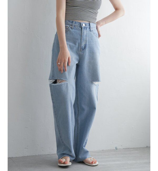 VENCE share style「ダメージデニム」|デニム|