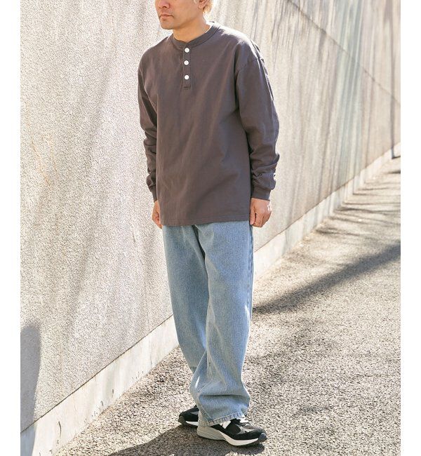 VENCE share style「【Goodwear】ヘンリーネックBIGロンT」|Tシャツ・カットソー|