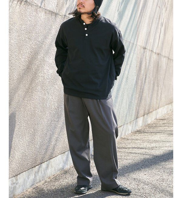 VENCE share style「【Goodwear】ヘンリーネックBIGロンT」|Tシャツ・カットソー|