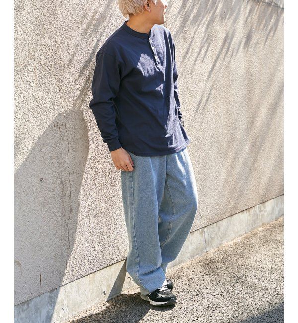 VENCE share style「【Goodwear】ヘンリーネックBIGロンT」|Tシャツ・カットソー|