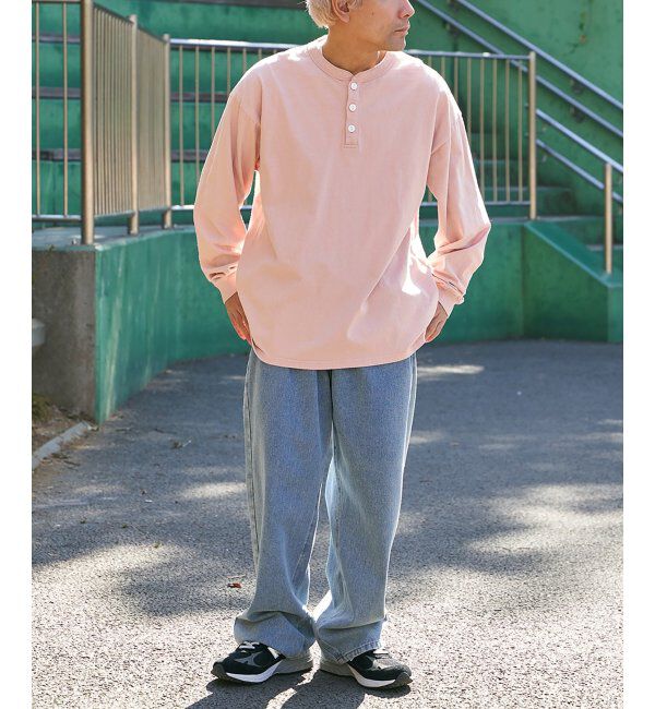 VENCE share style「【Goodwear】ヘンリーネックBIGロンT」|Tシャツ・カットソー|