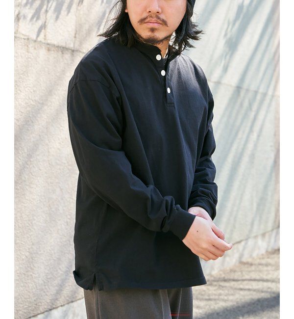 VENCE share style「【Goodwear】ヘンリーネックBIGロンT」|Tシャツ・カットソー|ブラック