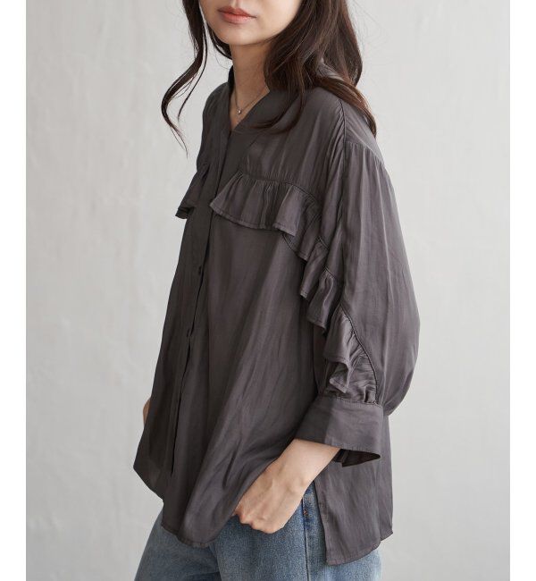 VENCE share style「袖フリルブラウス」|シャツ・ブラウス|