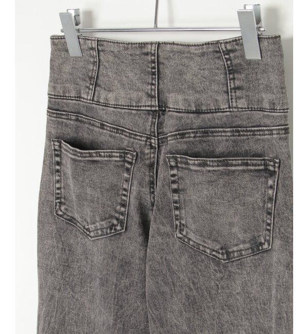 VENCE share style「サイドカットアウトリボンフレア」|デニム|