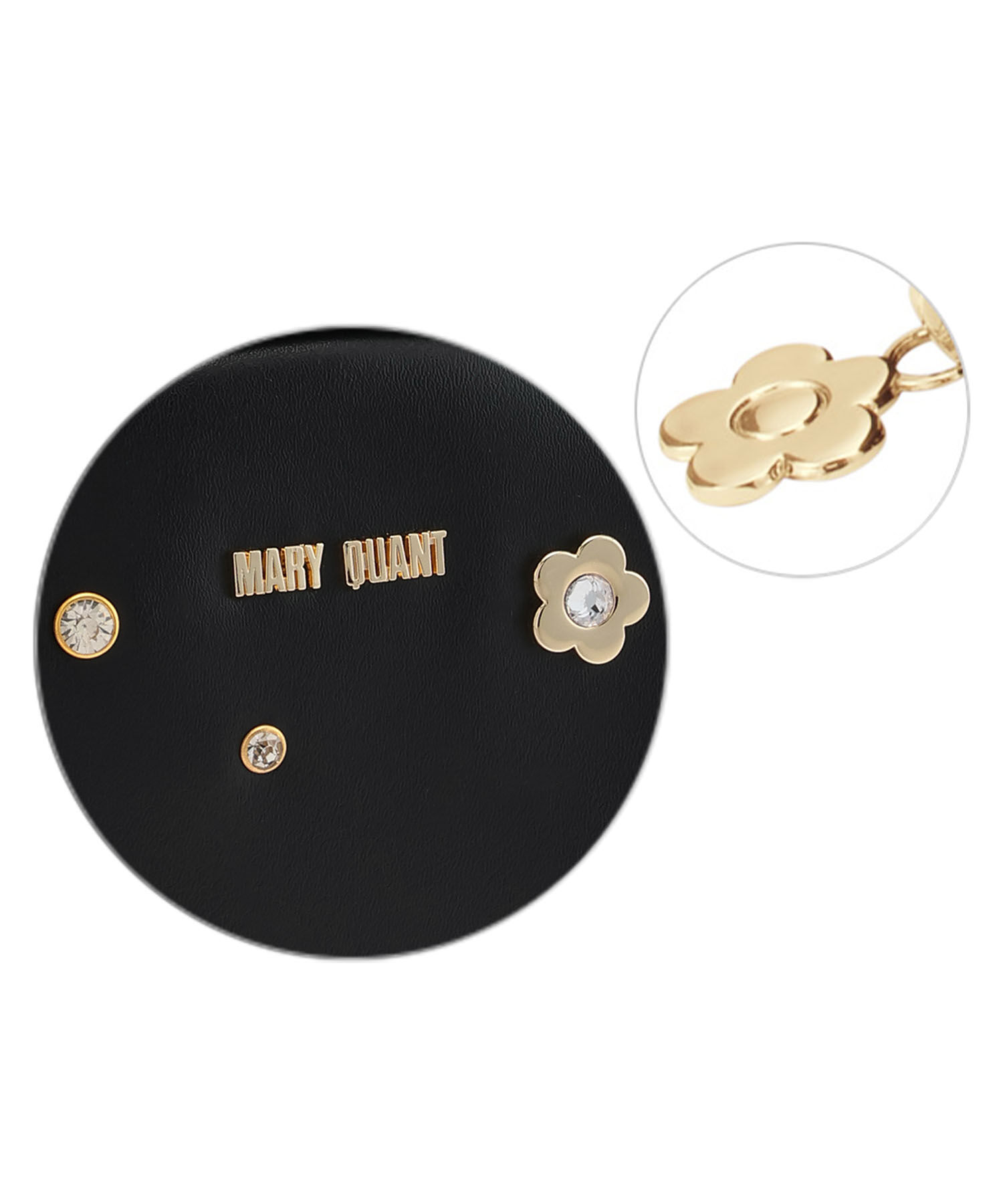 MARY QUANT「メタルビジュー ラウンドポーチ」|ポーチ|