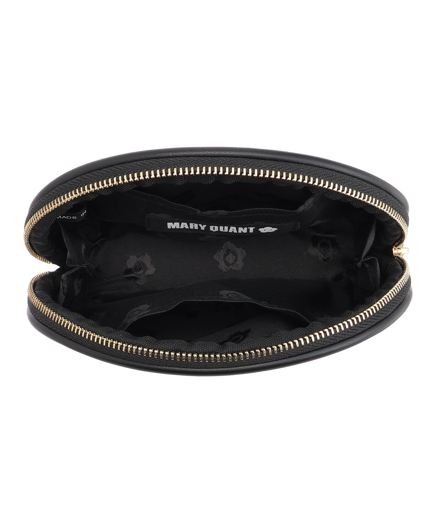 MARY QUANT「メタルビジュー ラウンドポーチ」|ポーチ|