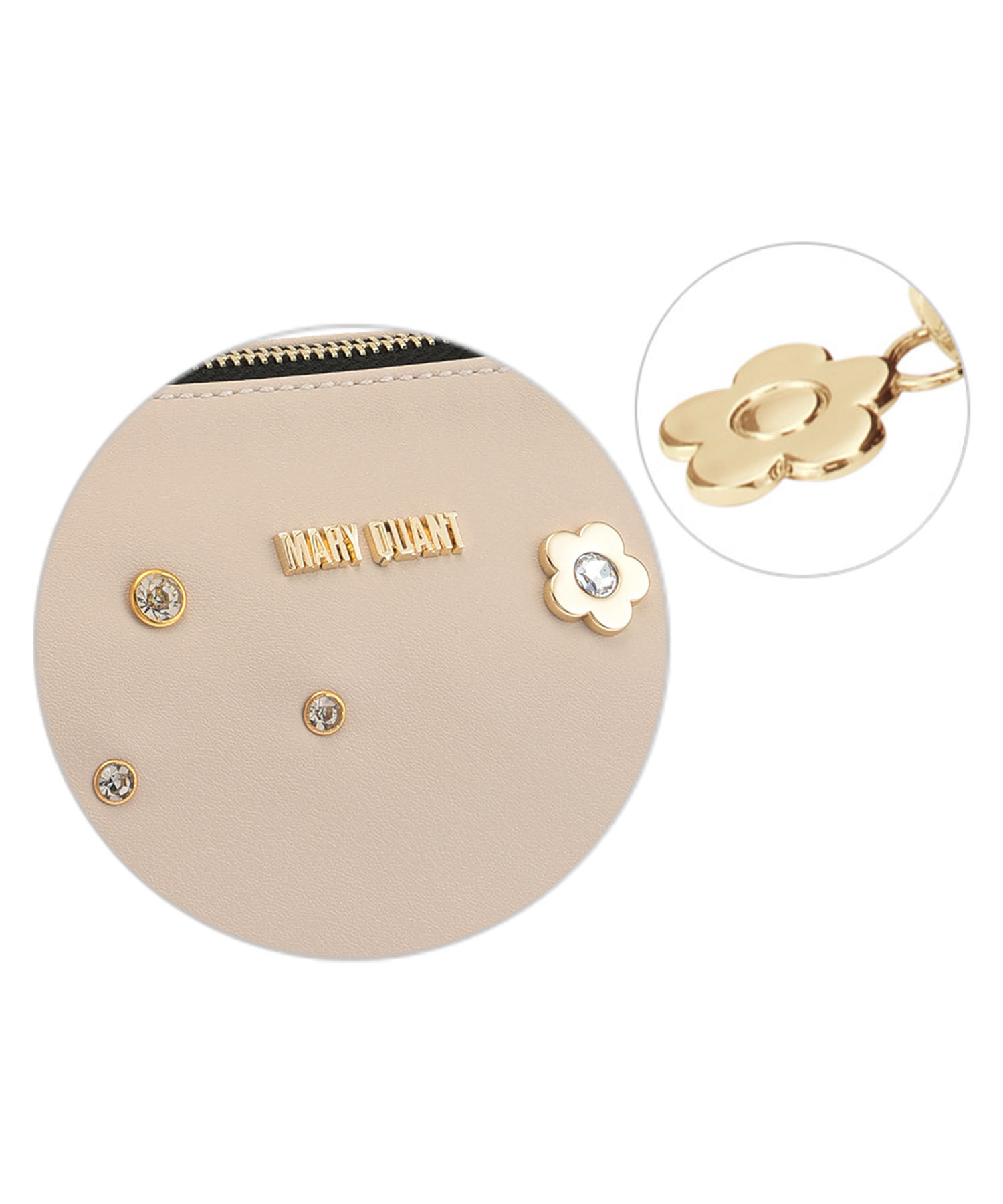 MARY QUANT「メタルビジュー 3ポケットポーチ」|ポーチ|