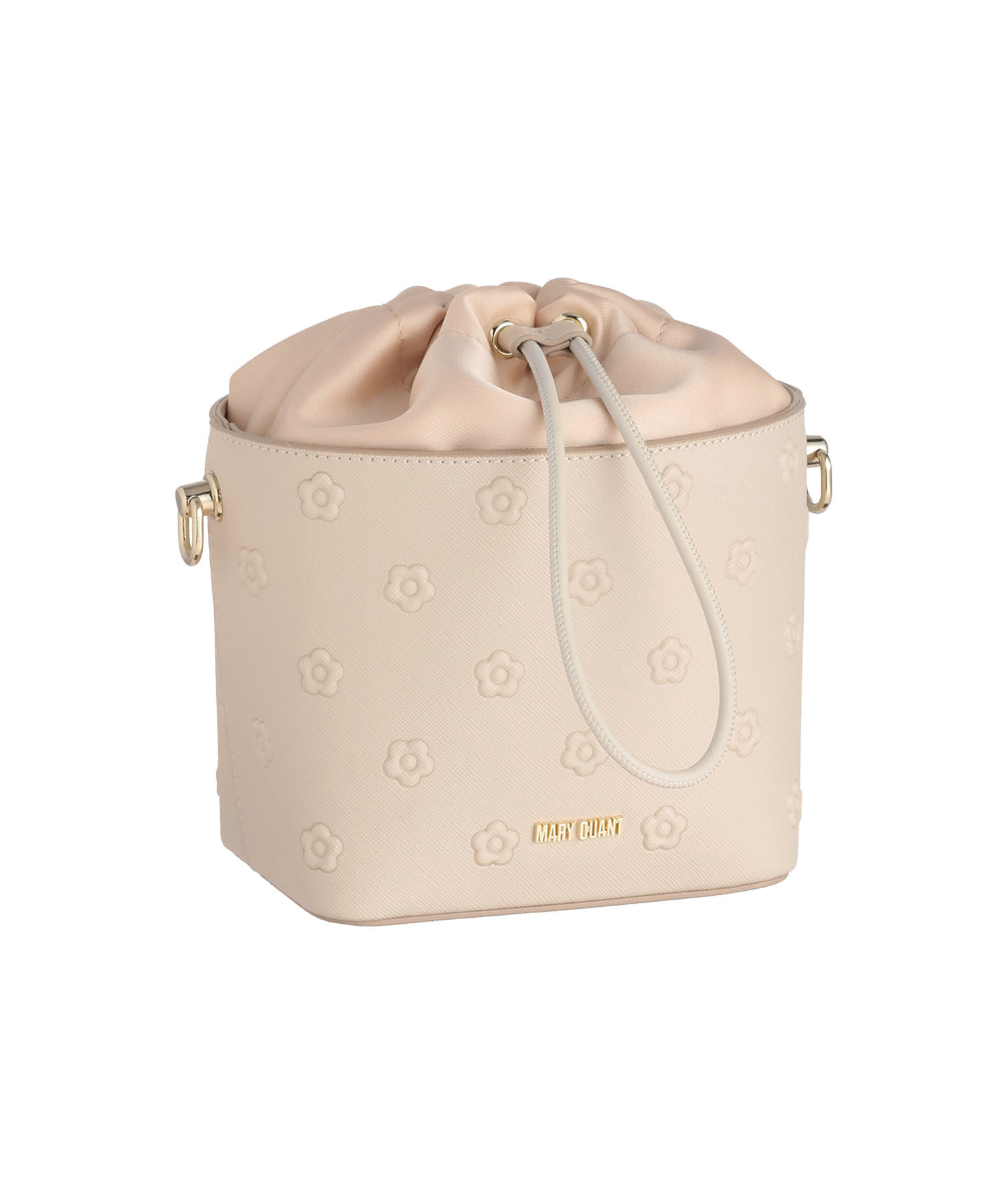 MARY QUANT「シンプルエンボスデイジー ドロストショルダー」|ショルダー・メッセンジャー|