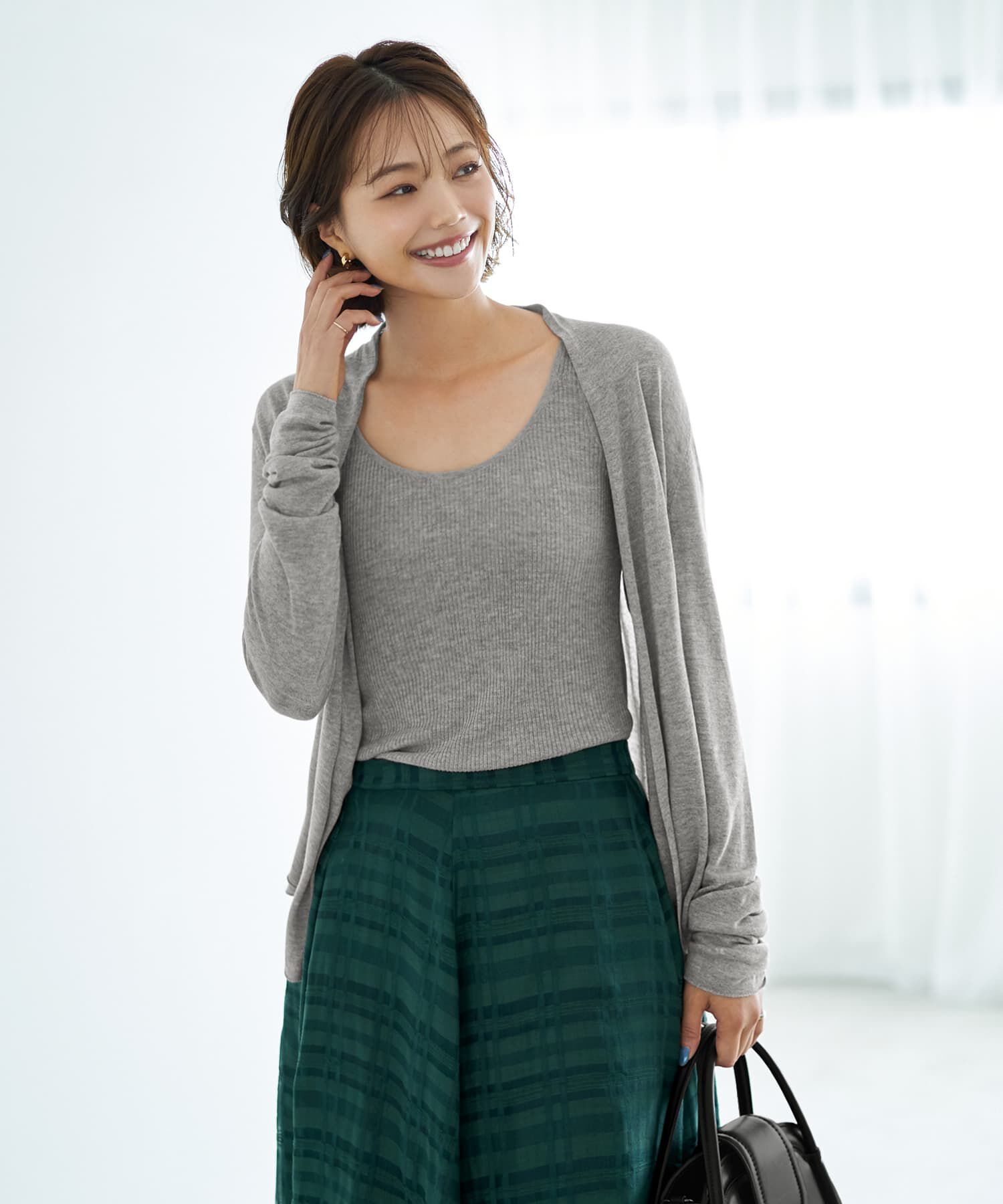 STYLE DELI「薄手なヌケ感とろみニットカーデセット」|Tシャツ・カットソー|