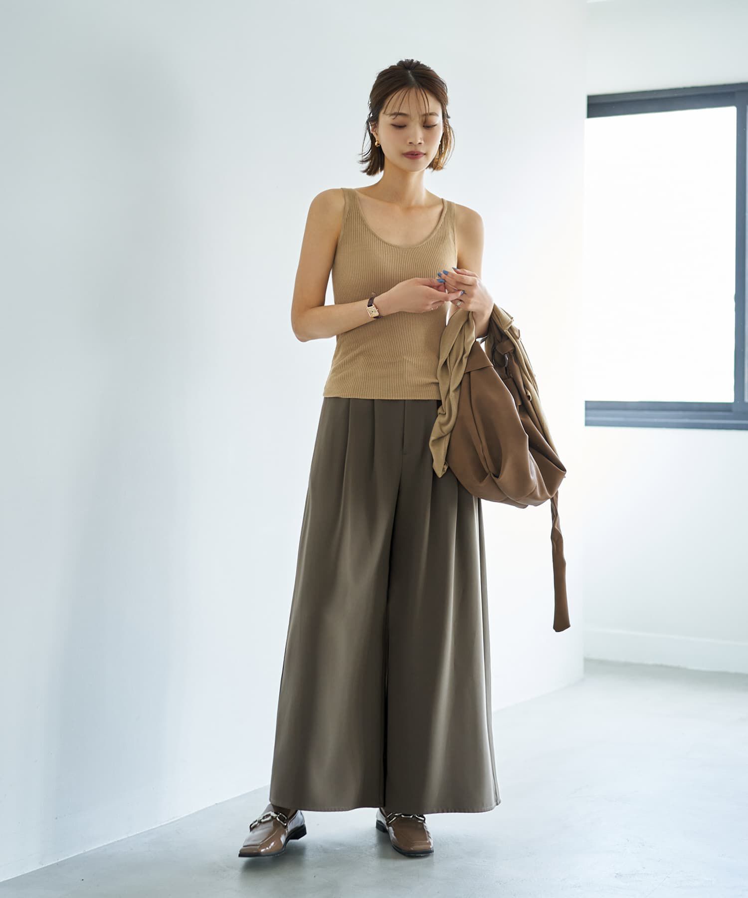 STYLE DELI「薄手なヌケ感とろみニットカーデセット」|Tシャツ・カットソー|