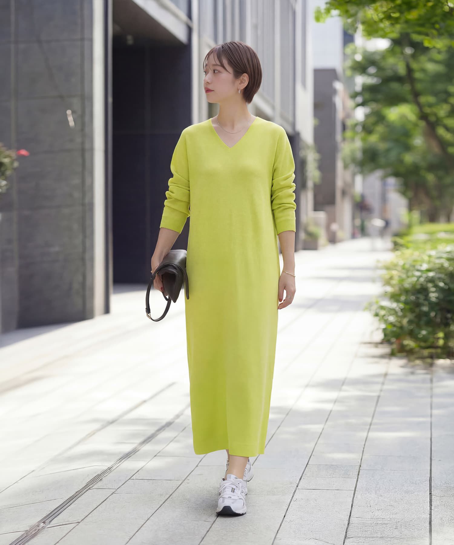 STYLE DELI「サーマル編みVネックワンピース」|ワンピース|