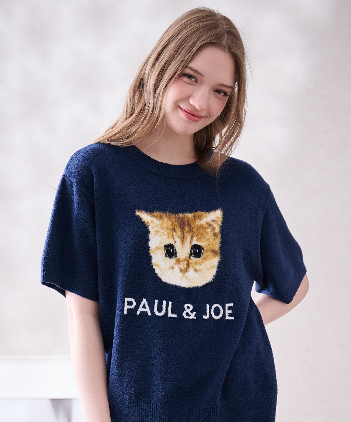 PAUL&JOE「ふわふわヌネット　夏ニットプルオーバー」|ルームウェア|ネイビー