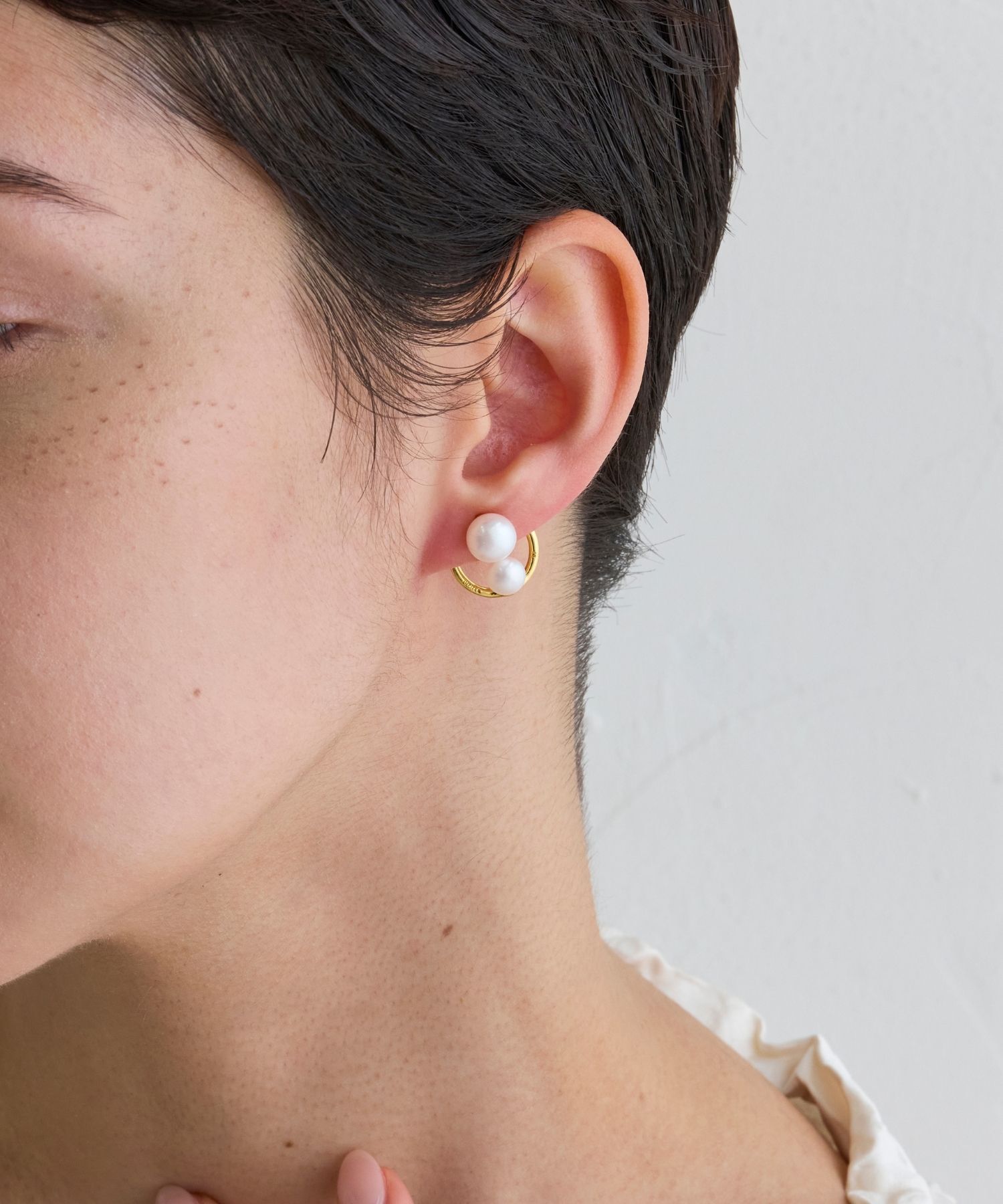 JUPITER「【SV925】サークルダブル淡水パールイヤリング/2way」|イヤリング|