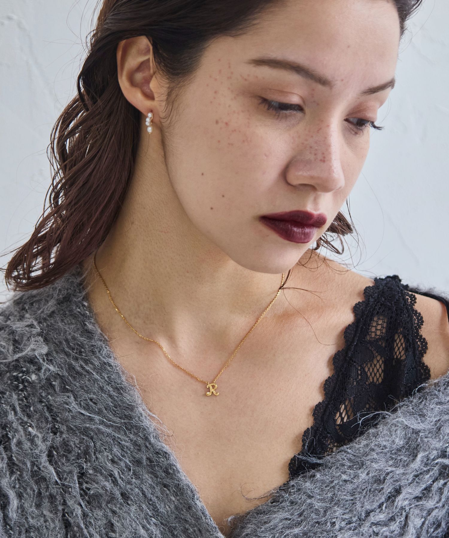 JUPITER「【SV】イニシャルダイヤモンドネックレス」|ネックレス|