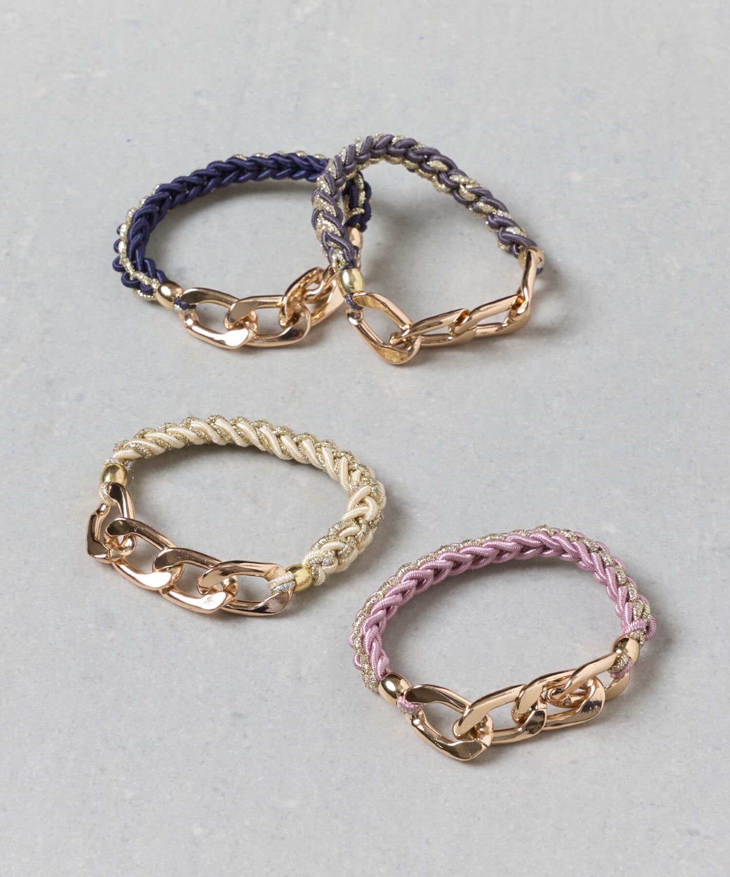 Phoebe「2wayツイストメタルヘアブレス　グレー」|ヘアゴム・シュシュ|