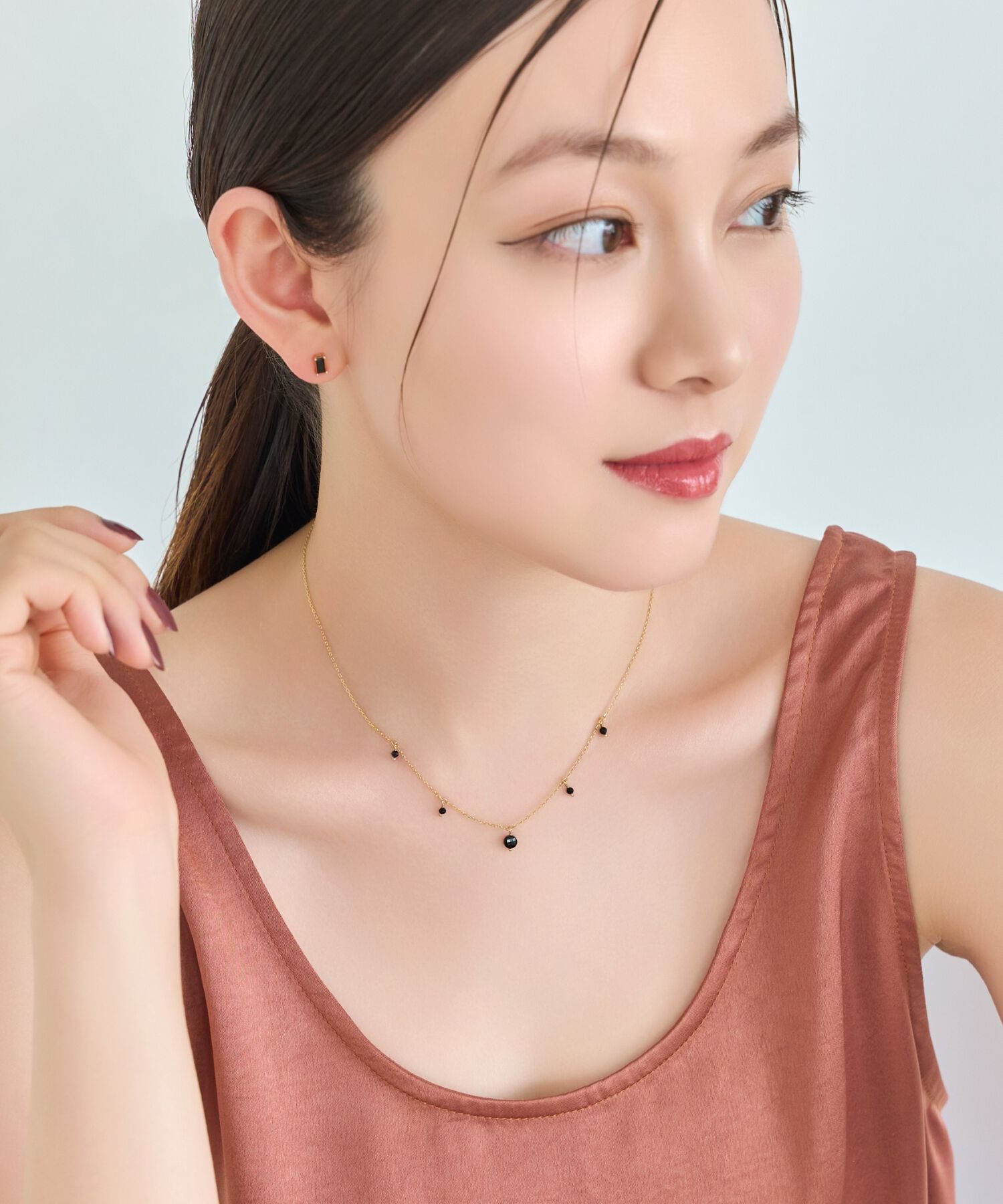 Phoebe「カラージェムステーションワンポイントネックレス/天然石」|ネックレス|