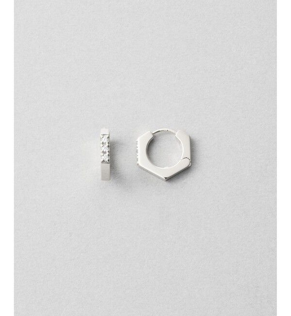 Jouete「[スナップピアス] ヘキサゴン ジルコニア」|ピアス|シルバー