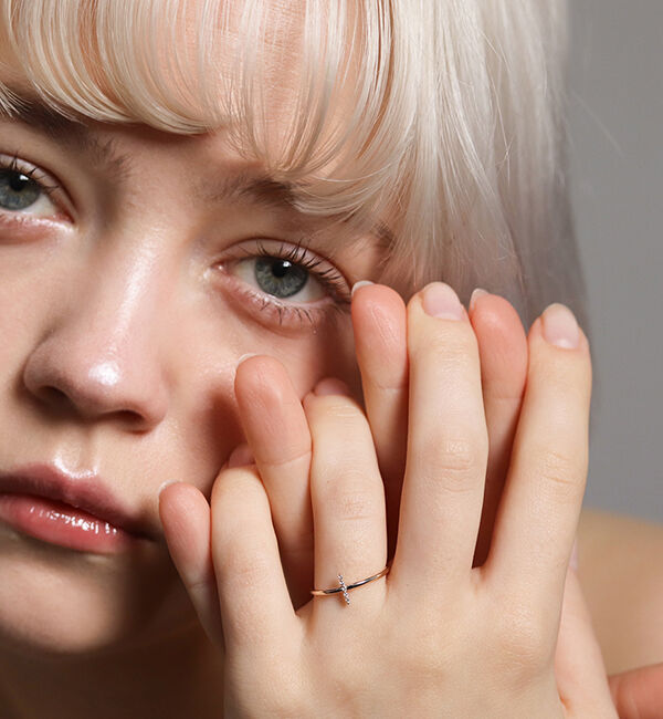  「ダイヤモンド ライン リング | K10YG 〈世界最小〉」|リング|