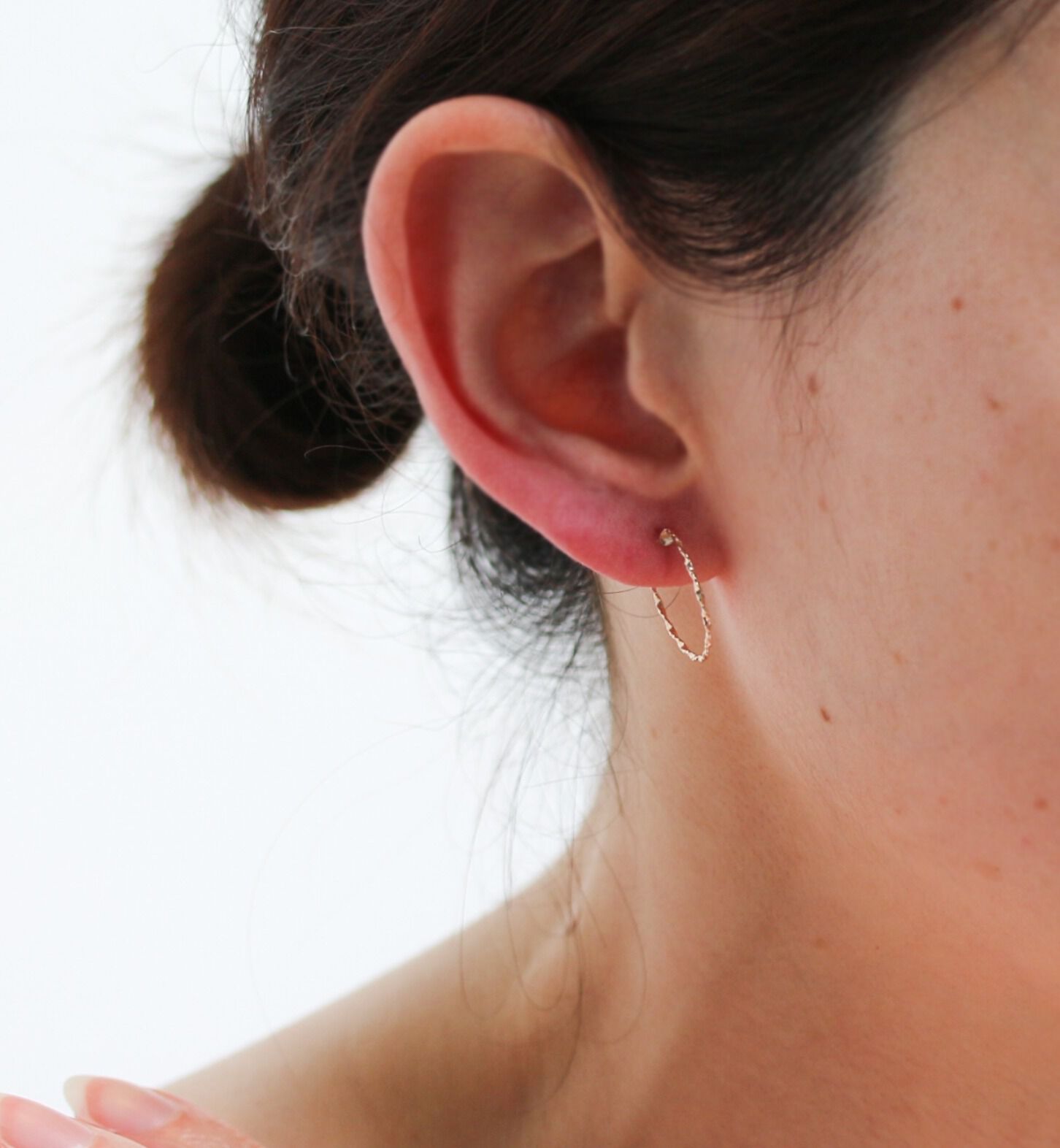  「ゴールド フープ イヤリング  | K10YG」|イヤリング|