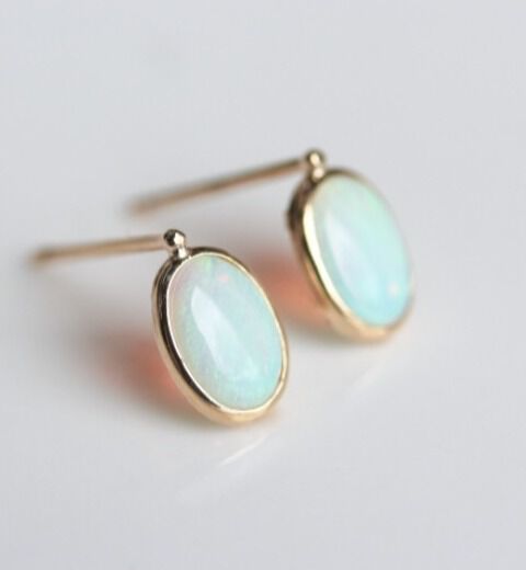  「オーストラリア オパール ピアス | K10YG」|ピアス|
