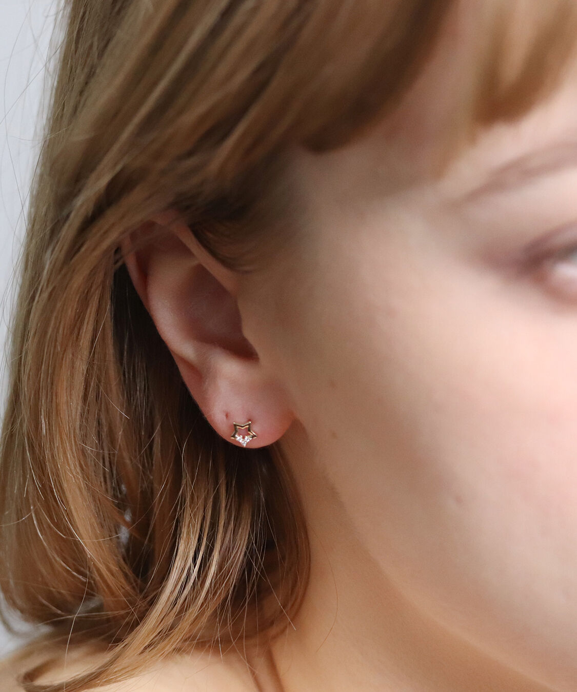  「ダイヤモンド スター ピアス | K10YG」|ピアス|
