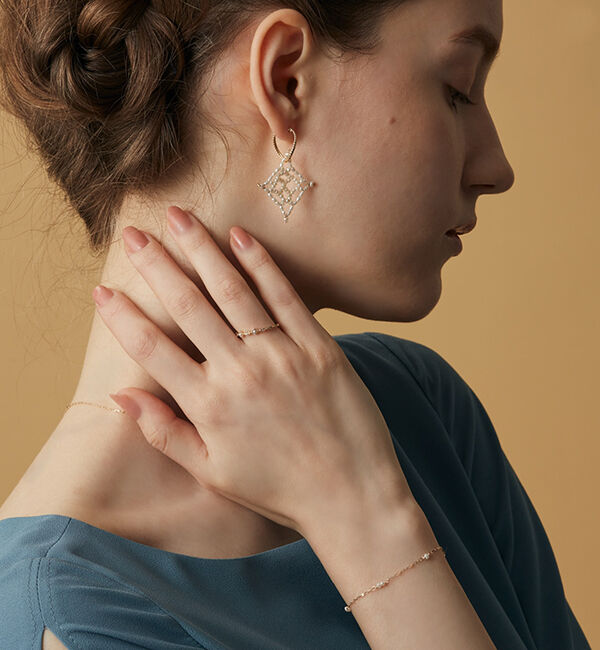 agete「K10パールブレスレット」|ブレスレット・バングル|