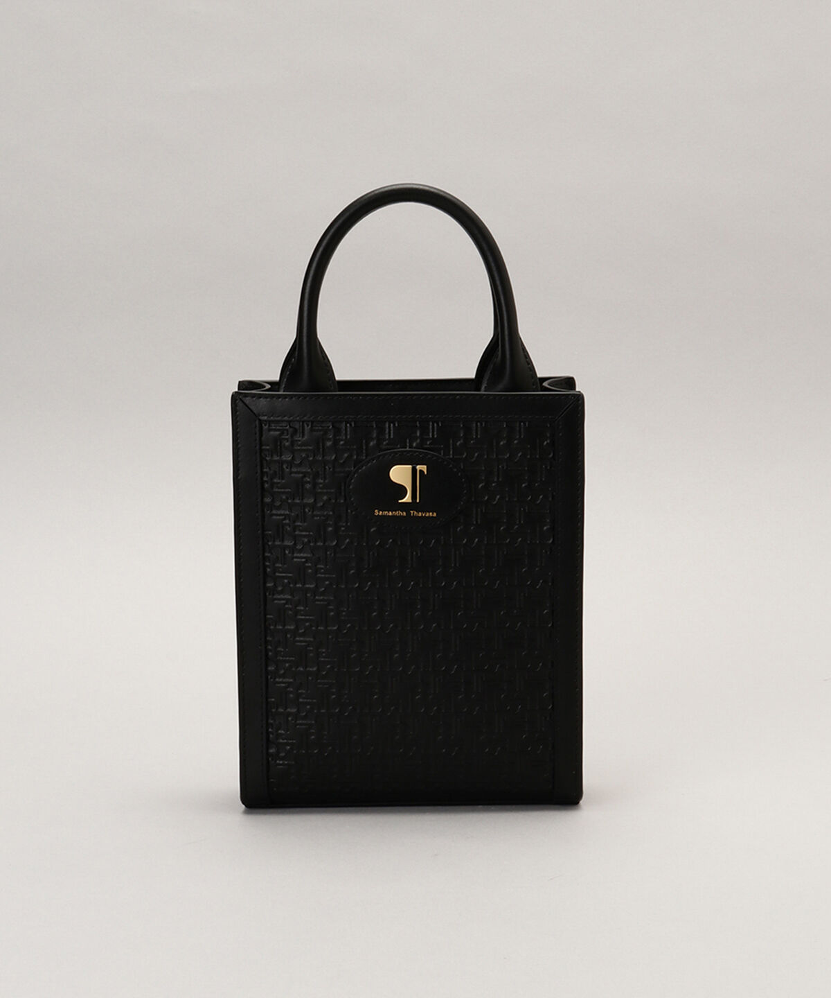 Samantha Thavasa「Pomme d'espoir ラビラント 縦長スクエアトートバッグ　小」|トートバッグ|ブラック