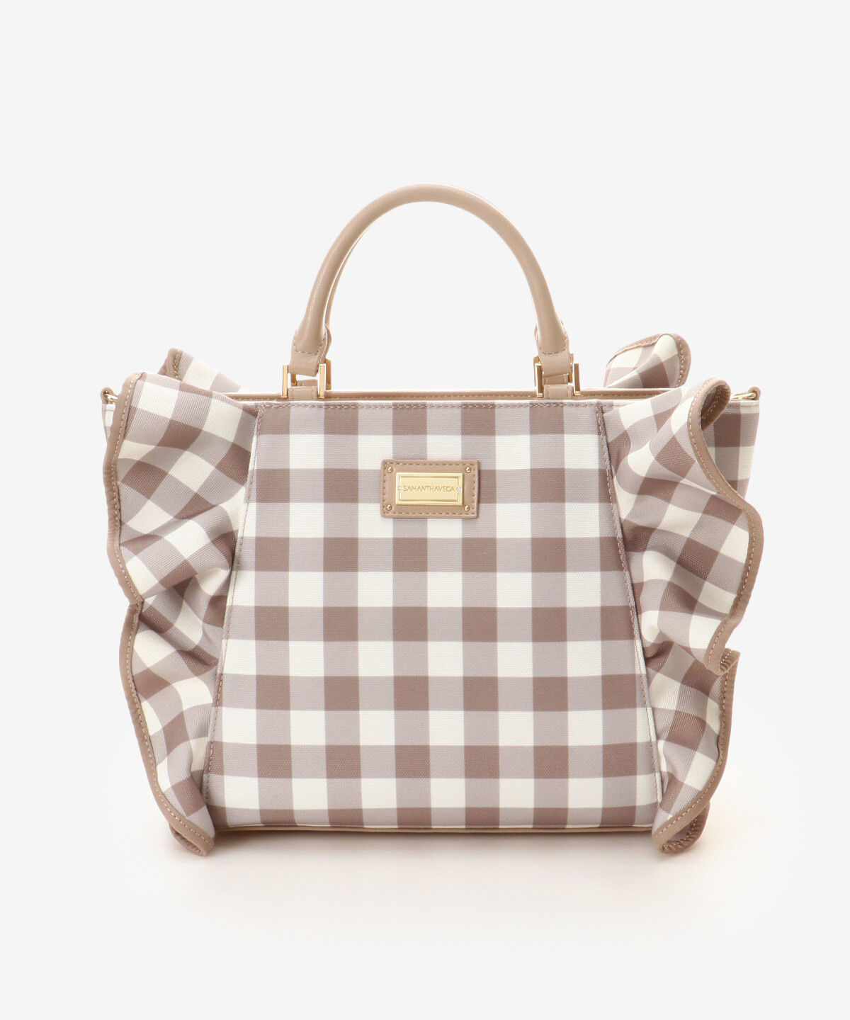 Samantha Vega「チェックフリルハンドバッグ（大）」|ハンドバッグ|