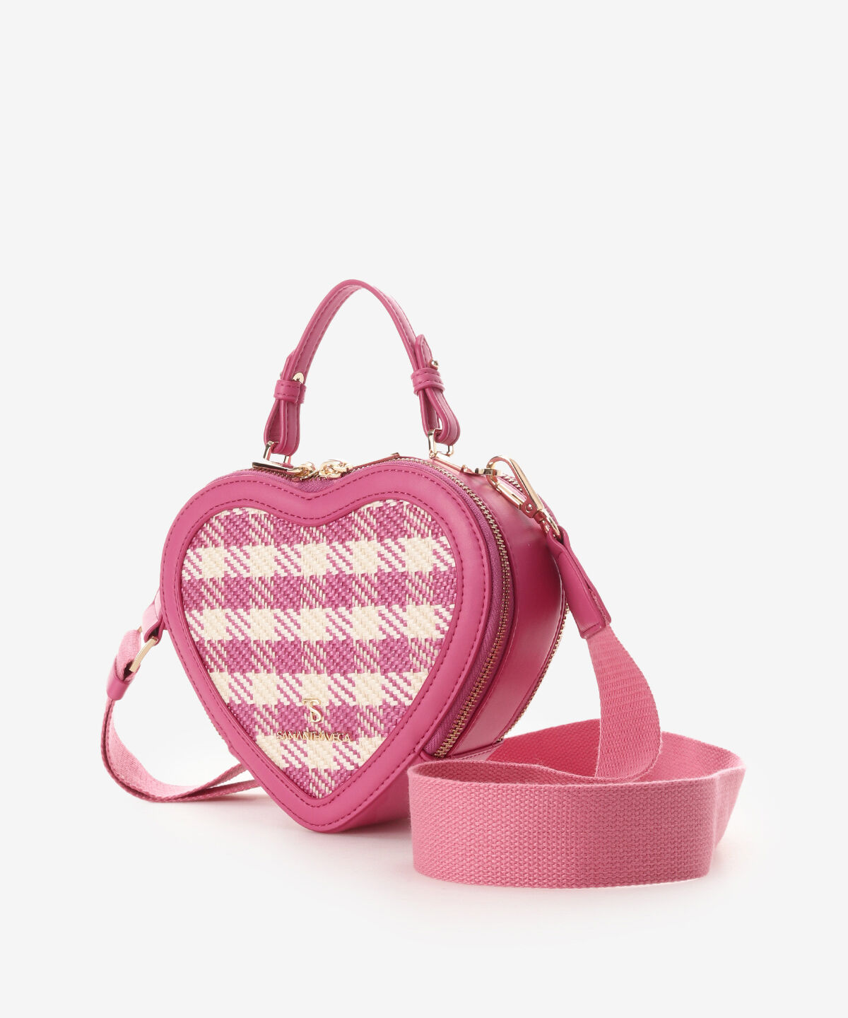 Samantha Vega「ギンガムチェックハート型ショルダーバッグ」|ショルダー・メッセンジャー|