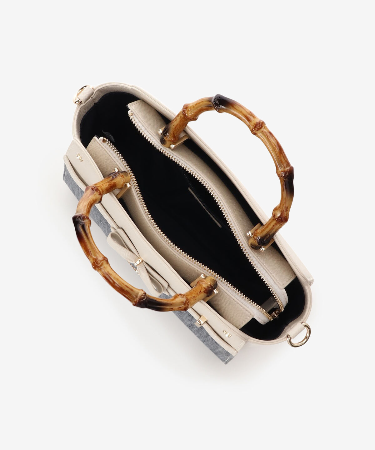 Samantha Vega「マテリアルアクセントリボンハンドバッグ」|ハンドバッグ|