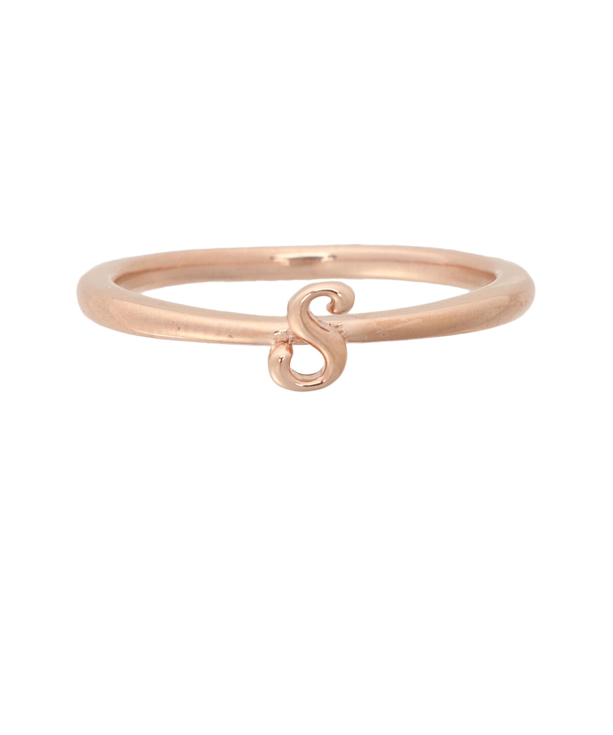 newme by Samantha Thavasa「イニシャルリング(S)」|リング|SILVER PGﾒｯｷ