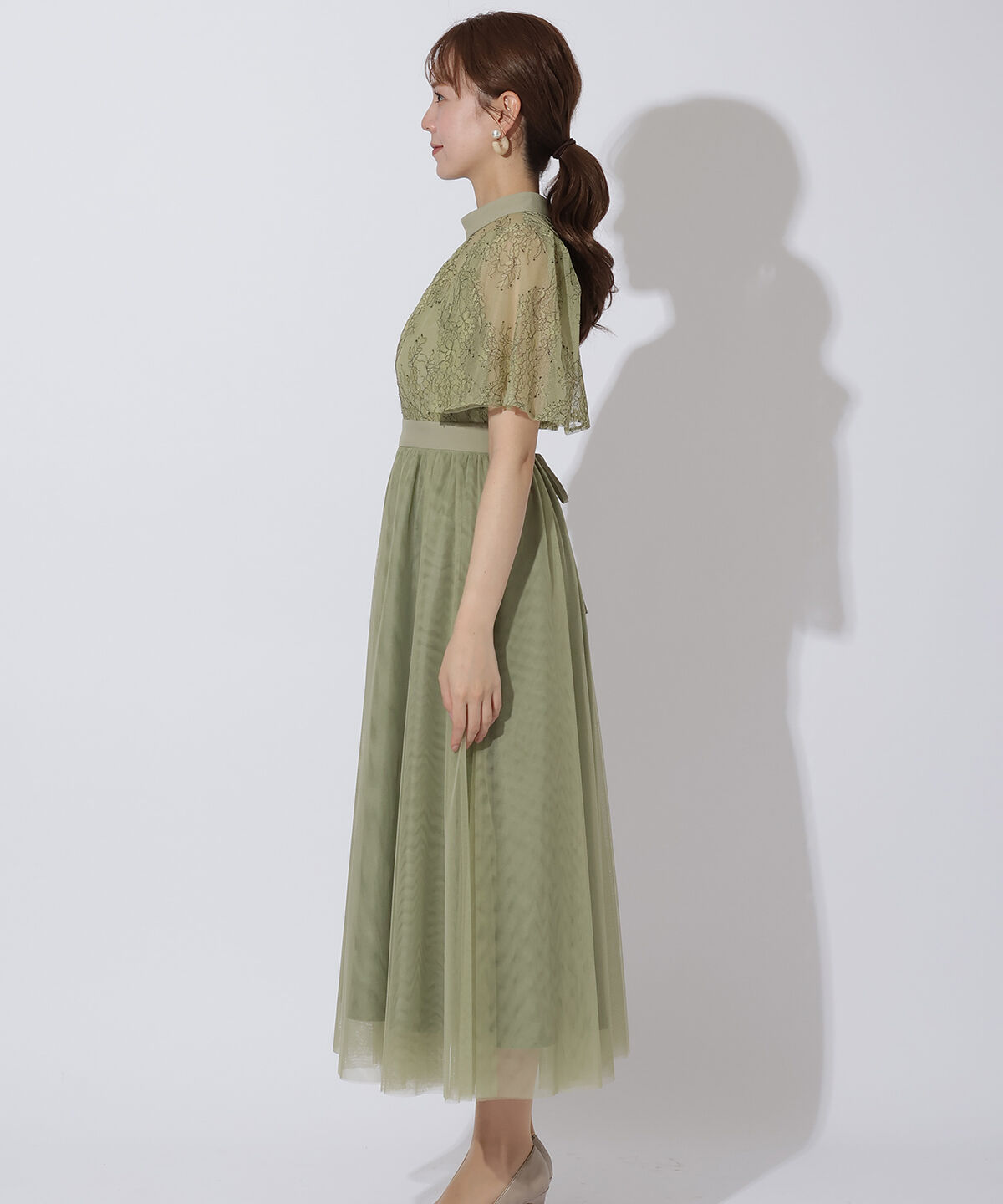 アンドクチュール「コードチュール刺しゅうフレアドレス」|ドレス|