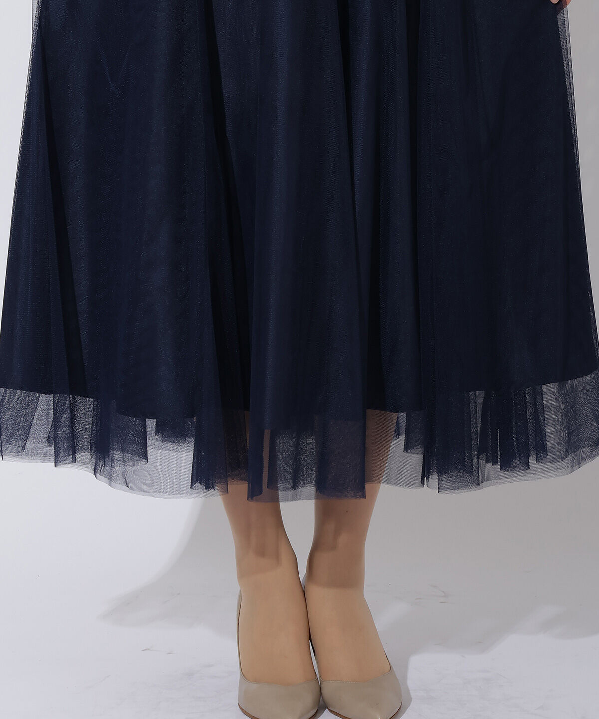 アンドクチュール「コードチュール刺しゅうフレアドレス」|ドレス|