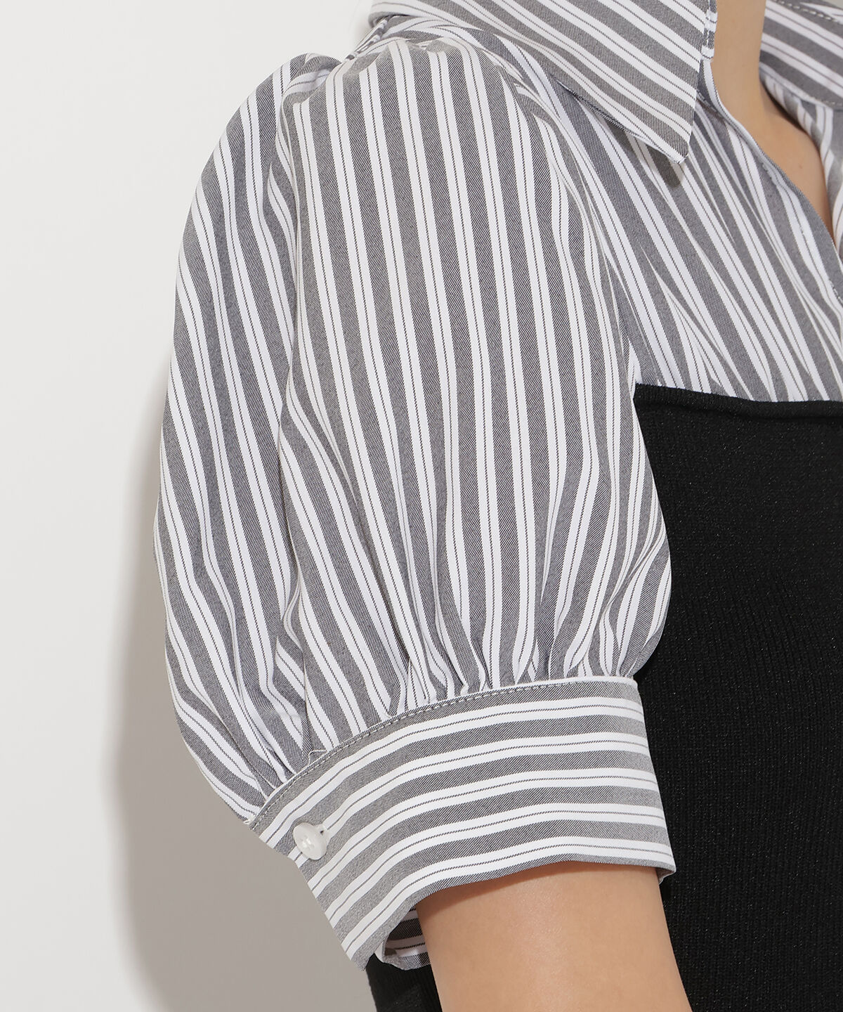 アンドクチュール「シャツドッキング配色ワンピース」|ワンピース|