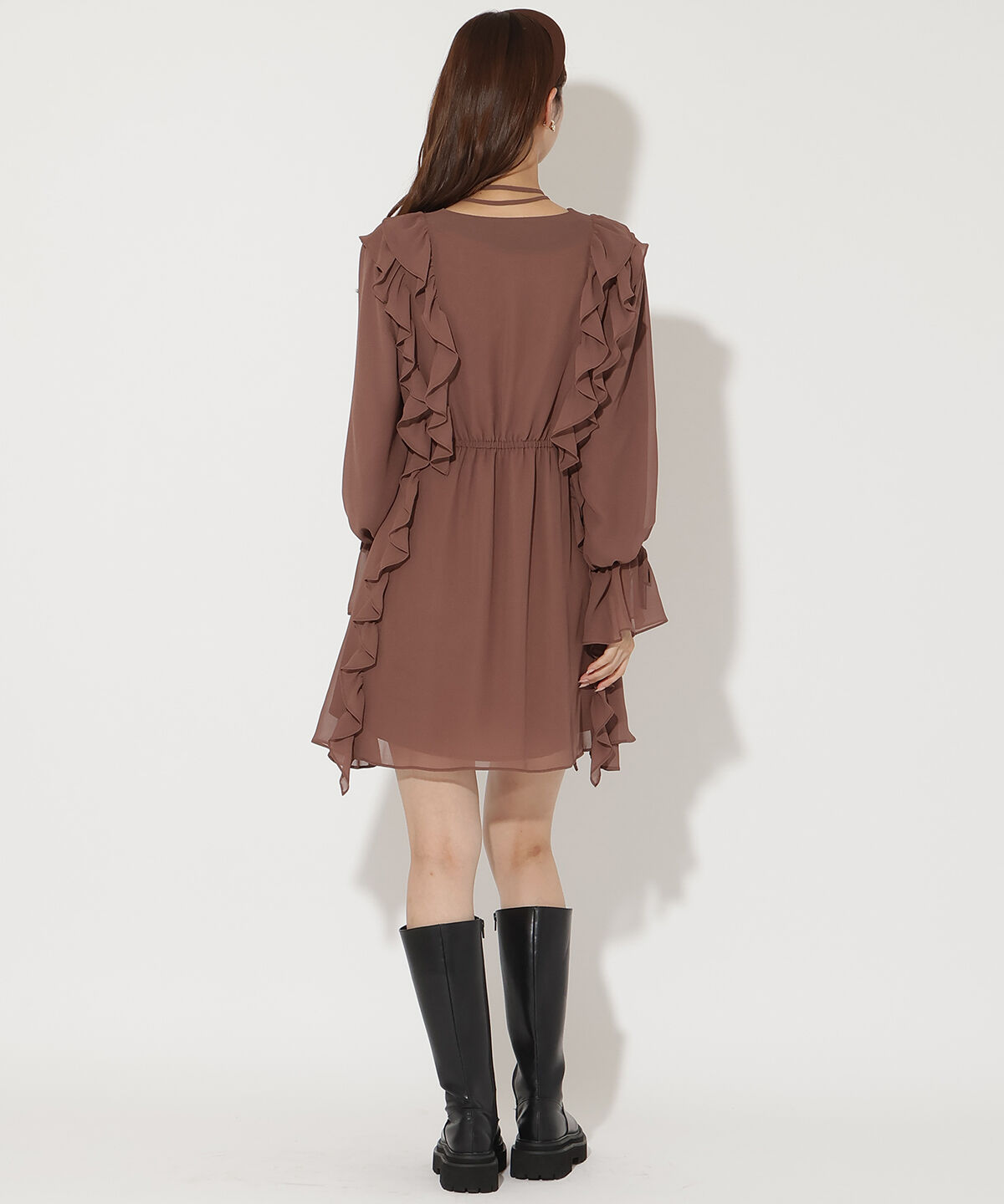 アンドクチュール「ラッフルフリルチョーカーミニワンピース」|ワンピース|