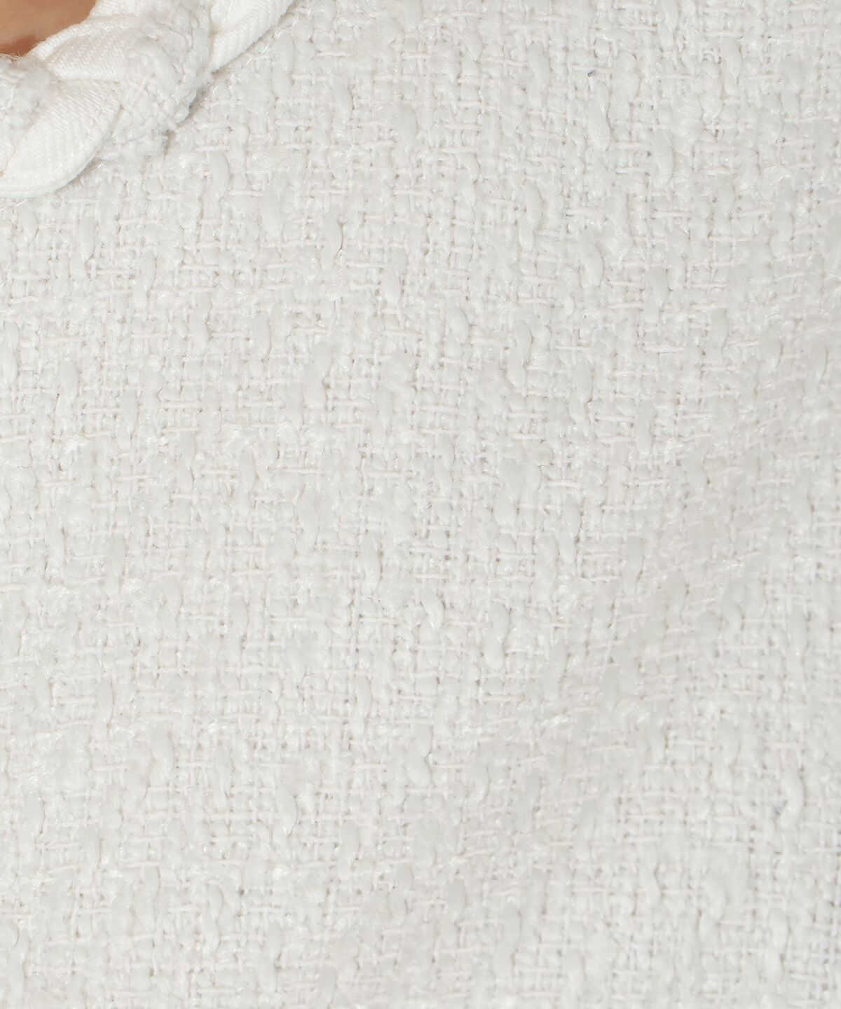 アンドクチュール「デニムコンビツイードジャケット」|ノーカラージャケット|