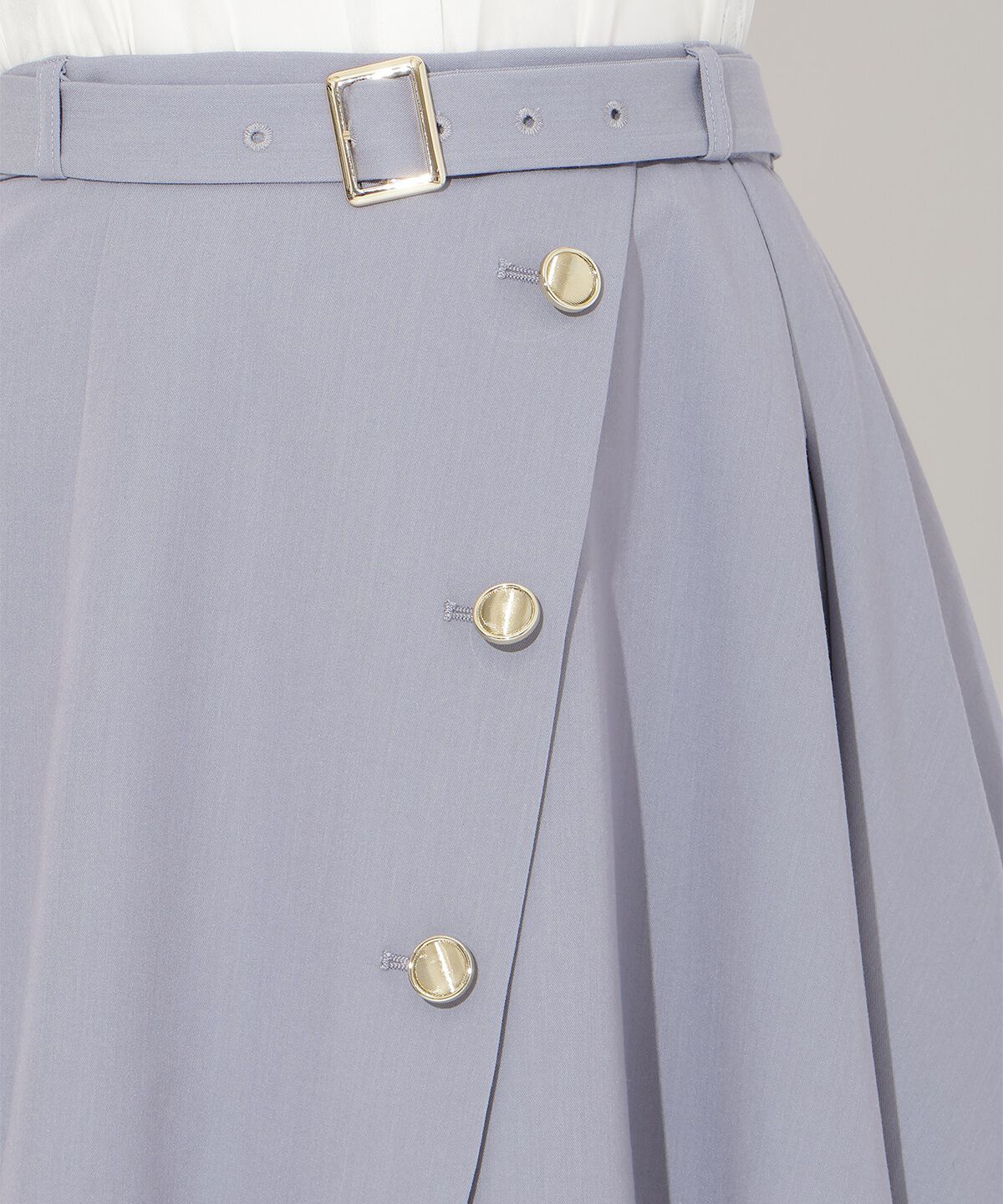 アンドクチュール「ベルト付きレイヤードデザインフレアスカート」|フレア|