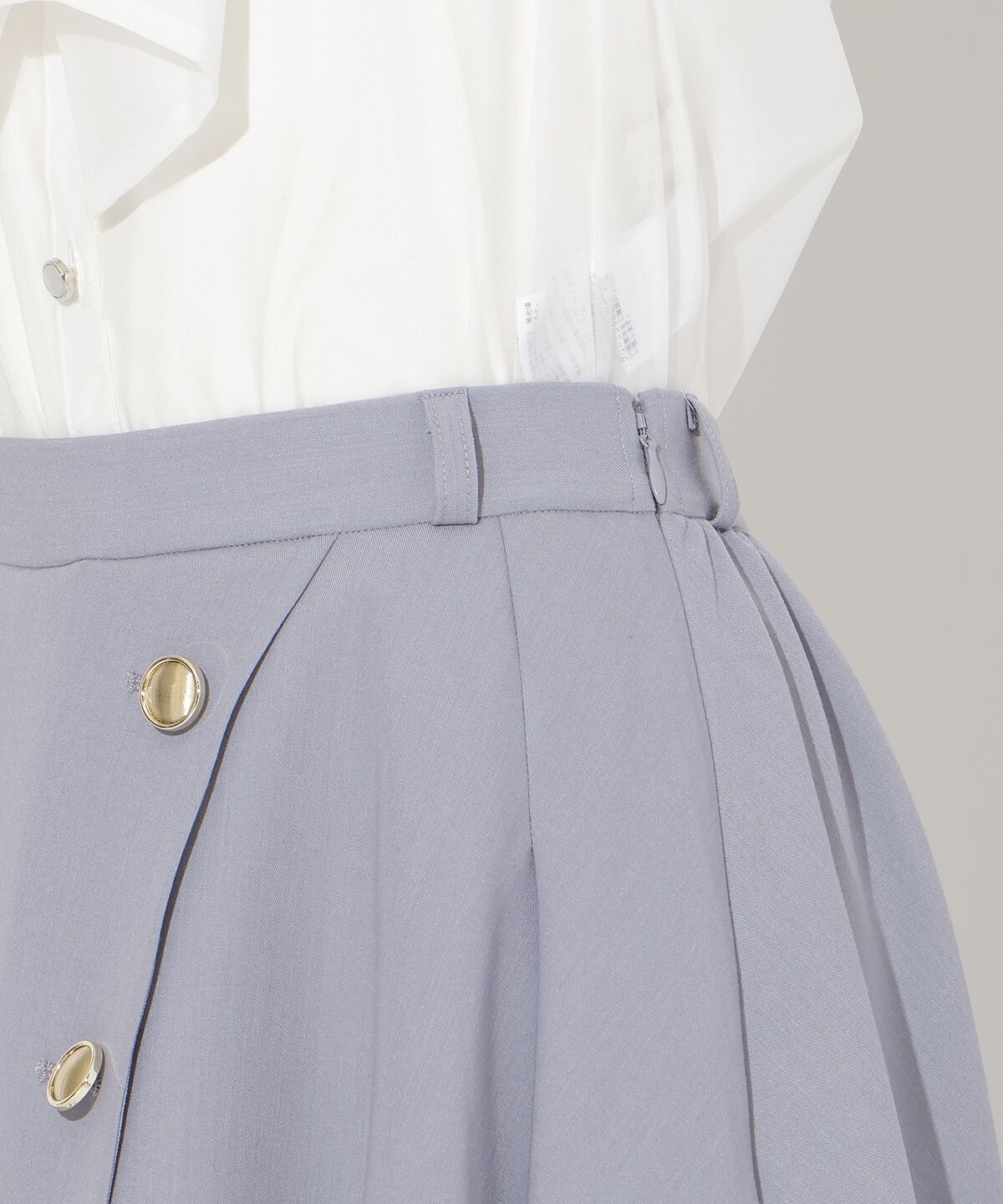 アンドクチュール「ベルト付きレイヤードデザインフレアスカート」|フレア|