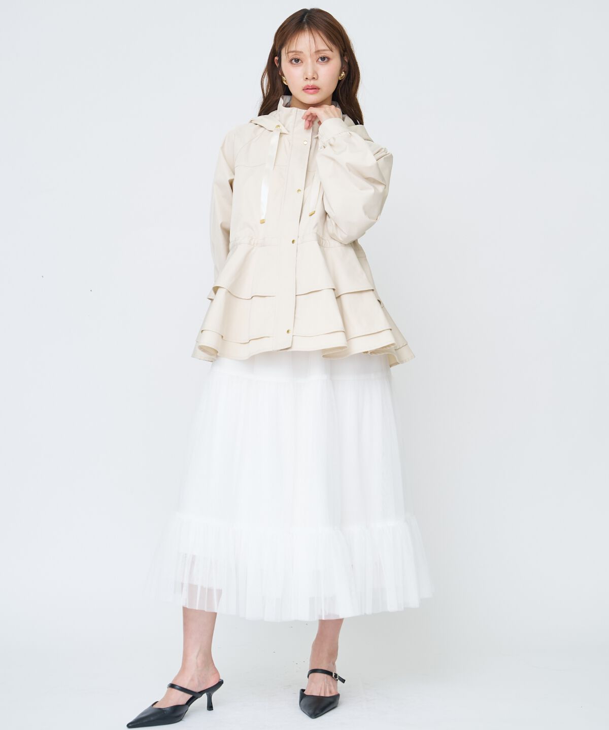 アンドクチュール「ペプラムマウンテンパーカー」|アウトドア|