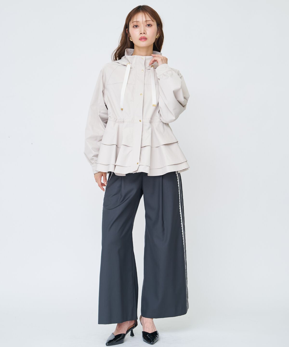 アンドクチュール「ペプラムマウンテンパーカー」|アウトドア|