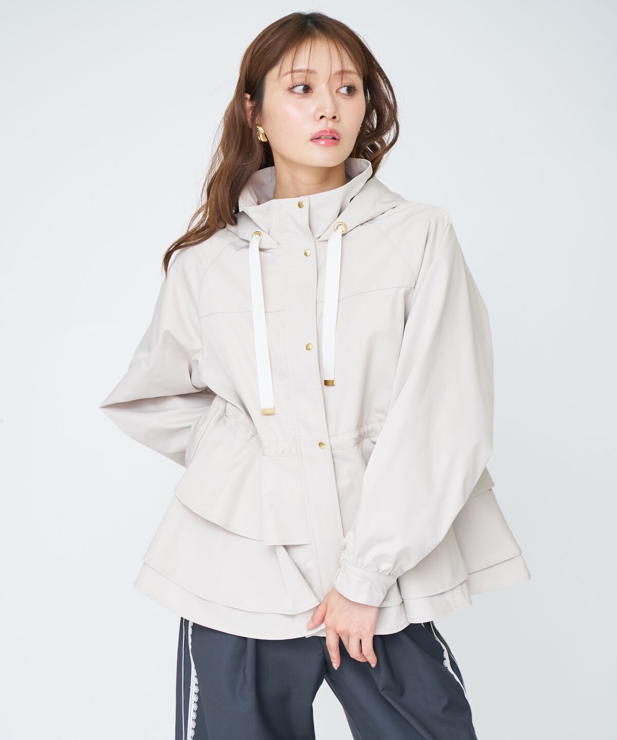 アンドクチュール「ペプラムマウンテンパーカー」|アウトドア|