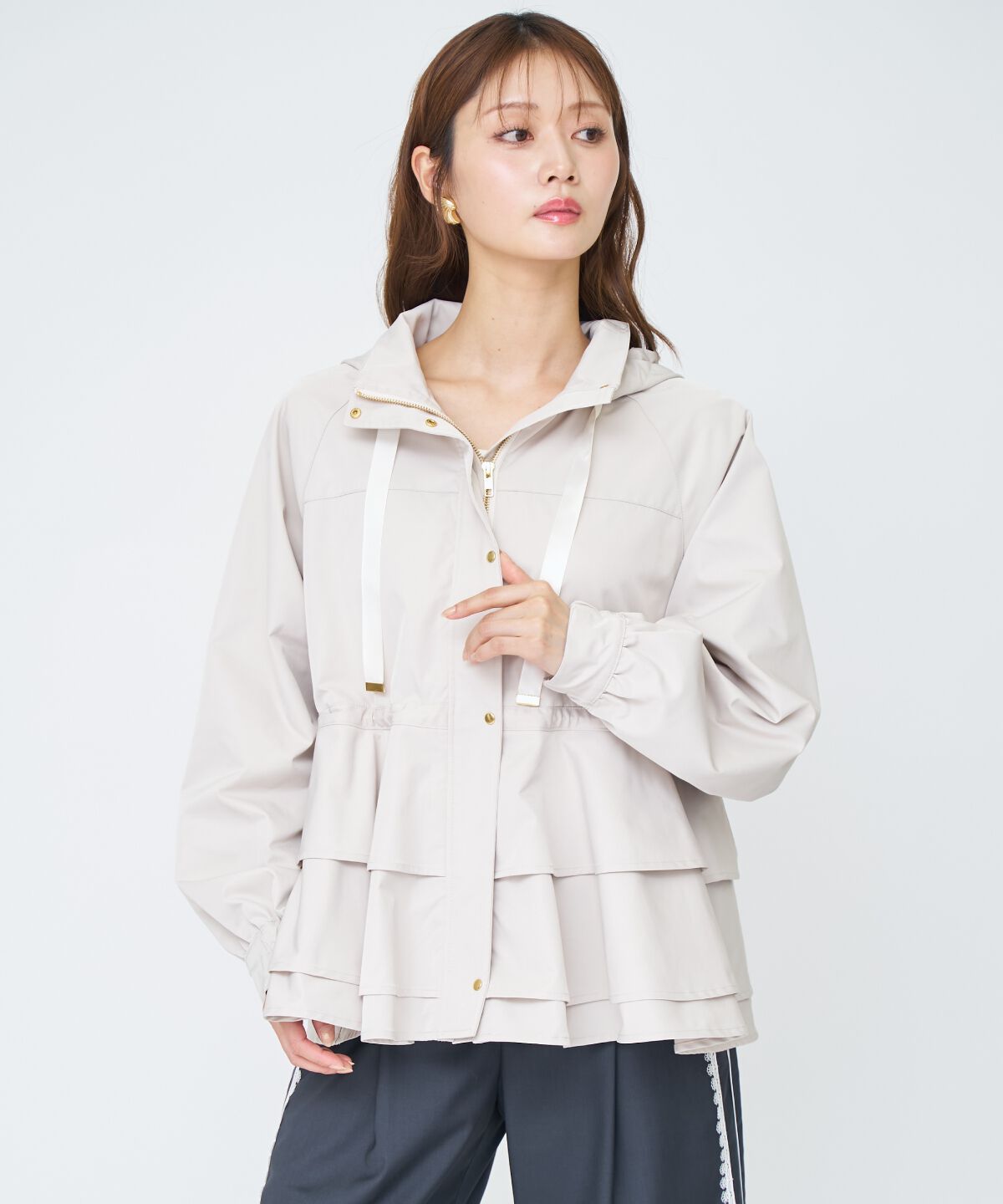 アンドクチュール「ペプラムマウンテンパーカー」|アウトドア|