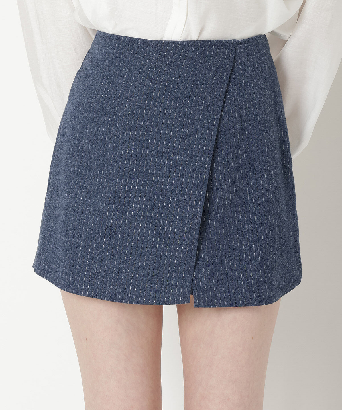 REDYAZEL「ラメストライプラップミニスカパン」|キュロット|