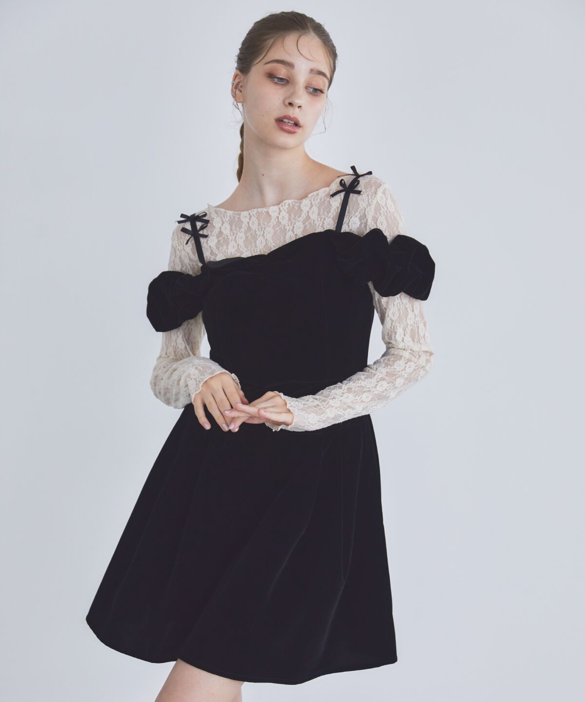 REDYAZEL「2wayショルダーフレアミニワンピース」|ワンピース|