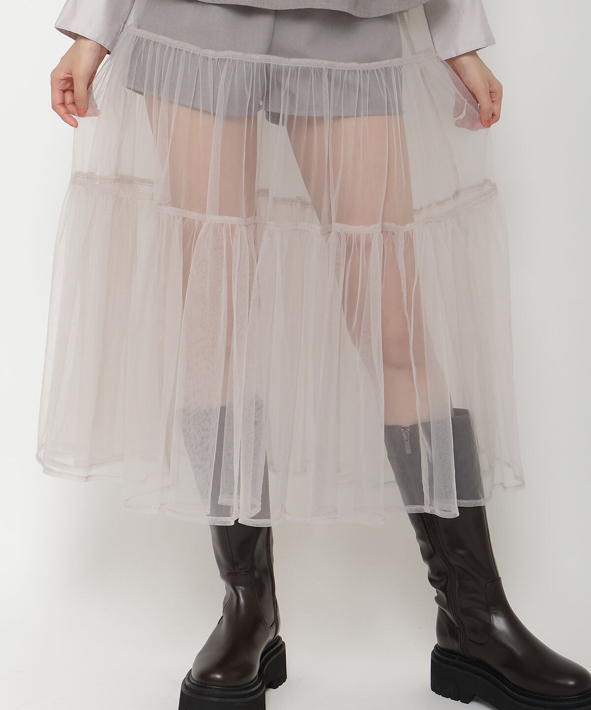 REDYAZEL「シャツドッキングベアワンピース」|ワンピース|